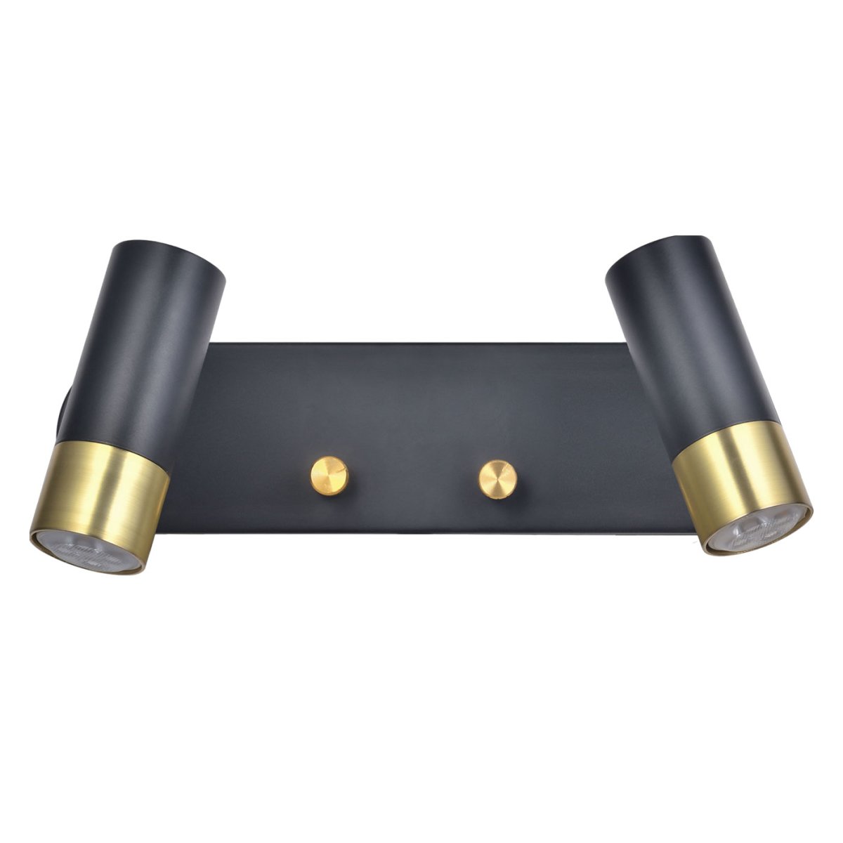 Mini II Laiton noir lampe de lecture De Oriva - L'applique murale Mini II en m&eacute;tal noir avec d&eacute;tails dor&eacute;s est une solution d'&eacute;clairage pratique et &eacute;l&eacute;gante.