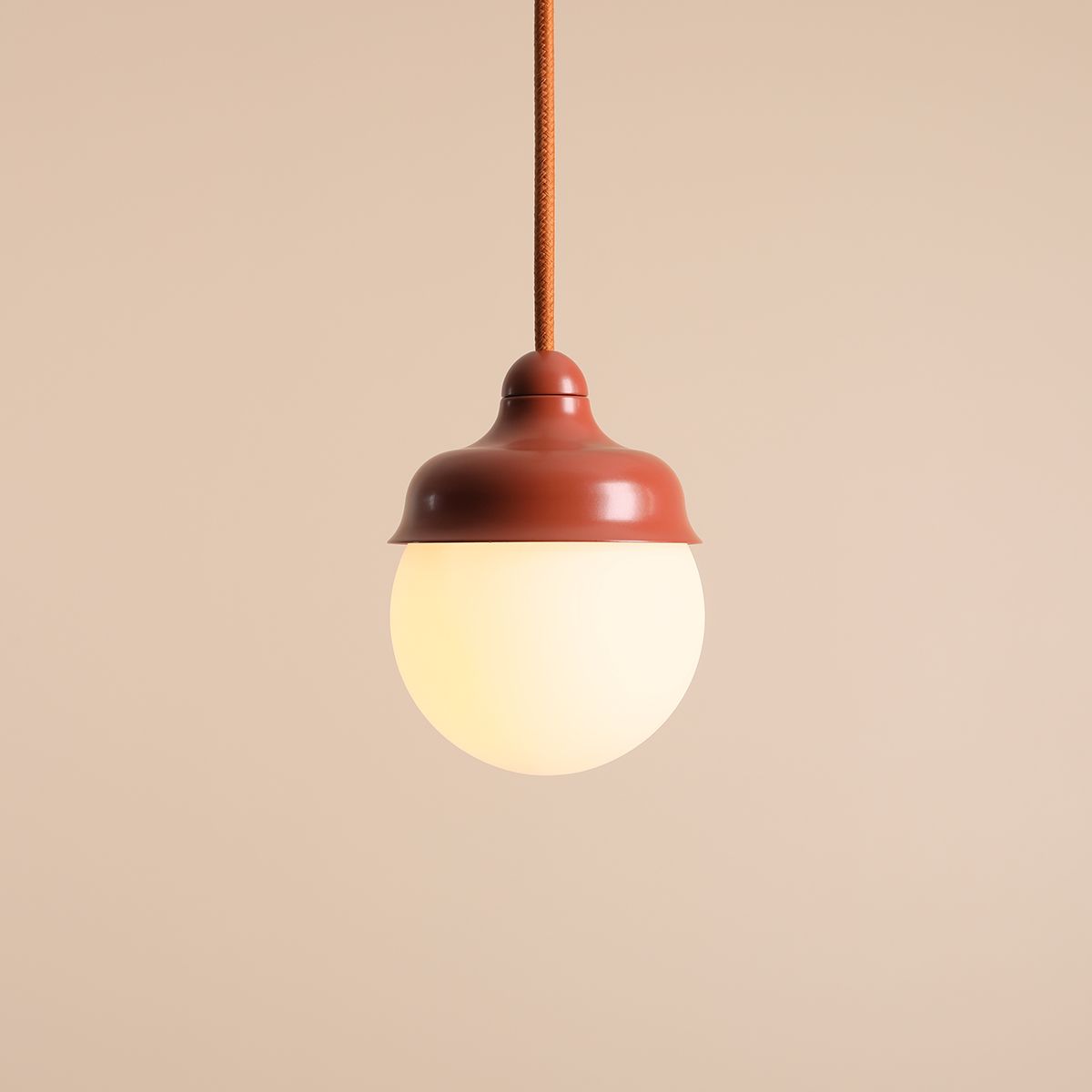 Wave Ø17 Orange suspension De Artera - Il est recommand&eacute; d'en placer plusieurs en rang&eacute;e au-dessus de la table &agrave; manger ou dans la cuisine.