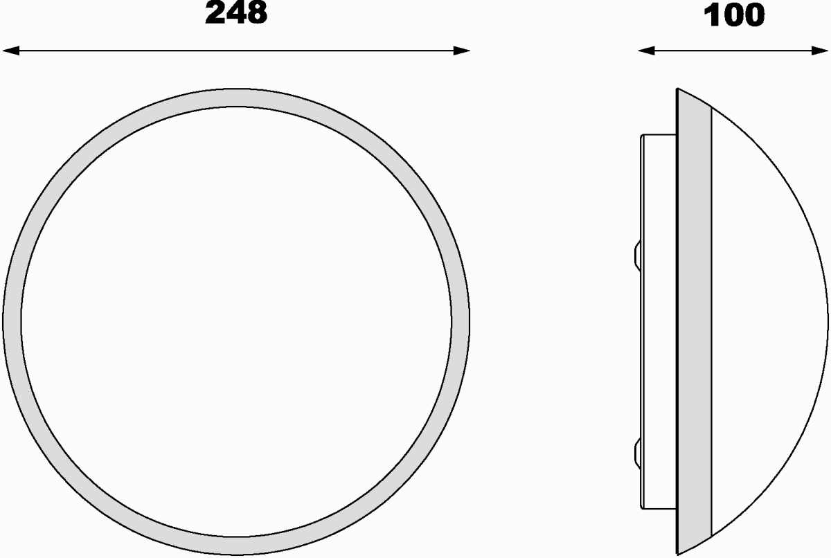 Siracusa Ø25 Blanc lampe de salle de bain De Aneta Lighting - LED 12W intégrée qui fournit une agréable lumière blanche chaude de 650 lumens, ce qui équivaut à peu près à une ampoule à incandescence conventionnelle de 60W.