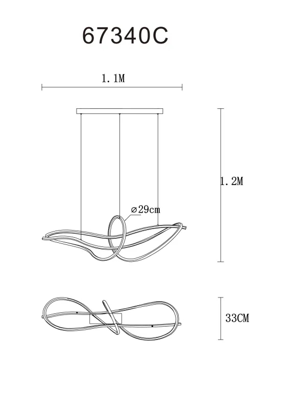 Iduna 110cm Chrome suspension De Globo Lighting - La température de couleur réglable de 2700 K à 6000 K vous permet d'adapter l'éclairage à vos préférences et de créer l'atmosphère idéale pour chaque occasion.