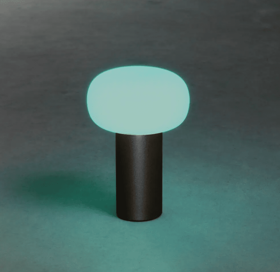 Antibes 20cm Noir portable De Konstsmide - La lampe dispose d'un variateur permettant de régler la luminosité et la température de couleur.