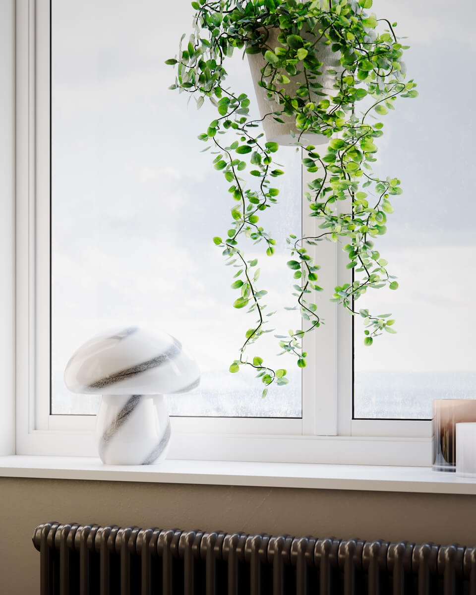 Mira Mushroom 30cm Blanc/noir lampe de table De By Rydéns - La lampe n'est pas seulement une source de lumi&egrave;re fonctionnelle mais aussi un d&eacute;tail artistique qui met en valeur votre int&eacute;rieur avec son design inspir&eacute; de la nature et sa qualit&eacute; artisanale.
