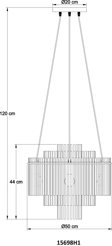 Gorley Ø50 Couleur fumée suspension De Globo Lighting - Med sin runda form och sk&auml;rm av r&ouml;kf&auml;rgade glasstavar skapar den en sofistikerad ljusbild och en st&auml;mningsfull atmosf&auml;r.