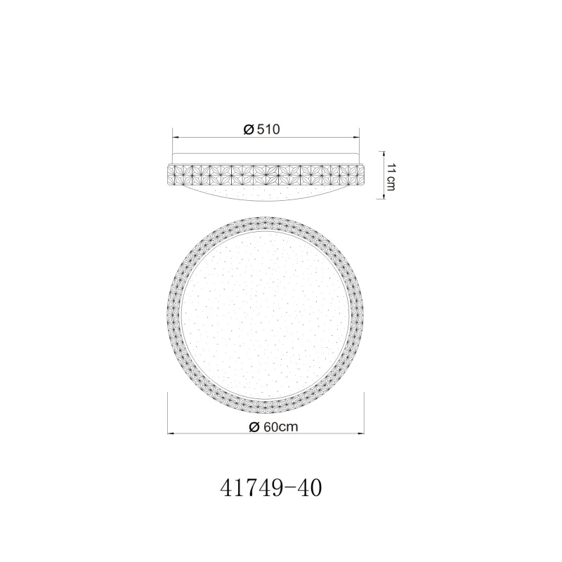 Ovi Ø60 Blanc plafonnier De Globo Lighting - Kombinationen av vit metall, glittrande dekordetaljer och klara plastkristaller g&ouml;r den till en riktig blickf&aring;ngare.