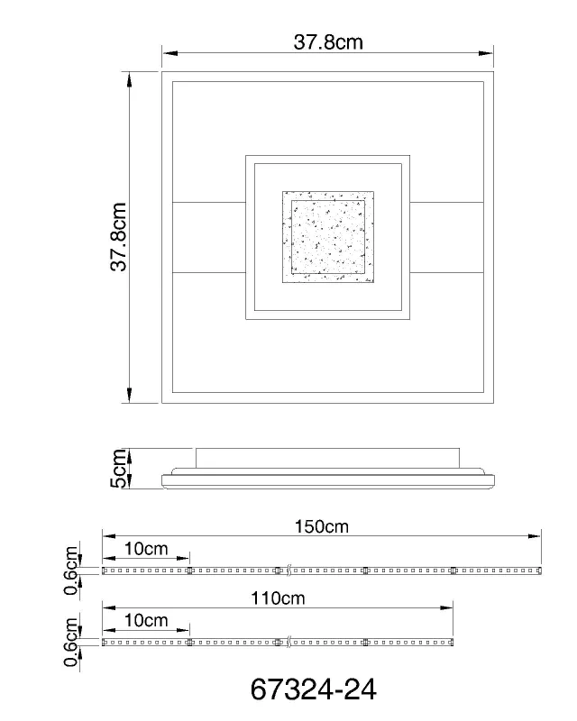 Pikara 38cm Bois plafonnier De Globo Lighting - Lampan &auml;r tillverkad i en stilfull kombination av metall i tr&auml;look och en mattsvart finish, vilket ger den en modern men samtidigt naturlig k&auml;nsla.