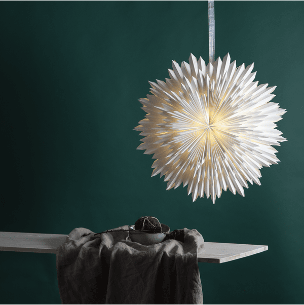 Ice Ø70 Blanc De Star Trading - Cette &eacute;toile r&eacute;pand la joie et apporte une touche de No&euml;l &agrave; votre int&eacute;rieur.