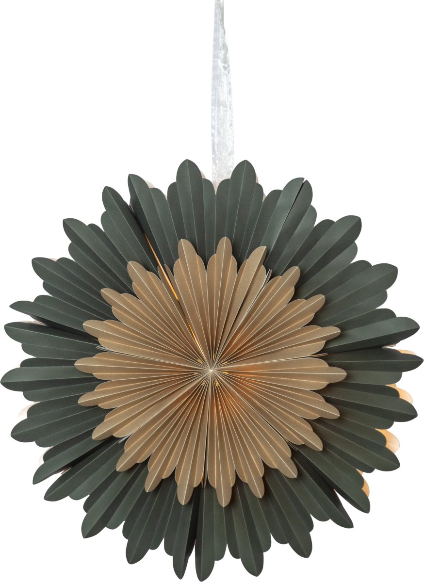 Crystal Ø50 Vert De Star Trading - L'&eacute;toile r&eacute;pand la joie et donne &agrave; la maison cette atmosph&egrave;re particuli&egrave;re de No&euml;l.