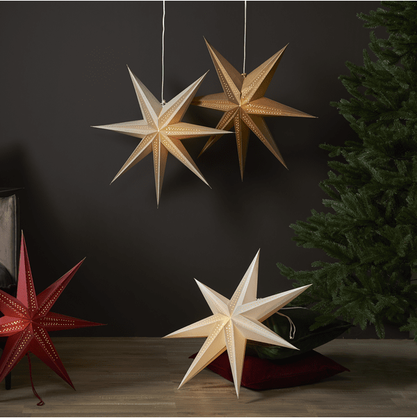 Point Ø60 Beige De Star Trading - Cette d&eacute;coration de l'Avent cr&eacute;e une belle ambiance de No&euml;l.