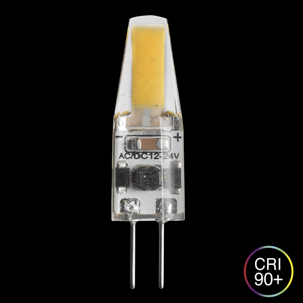 LED G4 Silicone 12V 1,5W 3000K Dimmable Transparent De Unison - Avec une valeur CRI &eacute;lev&eacute;e (90+), il garantit un excellent rendu des couleurs et est donc parfait pour les environnements o&ugrave; la qualit&eacute; de la couleur et de la lumi&egrave;re est cruciale.