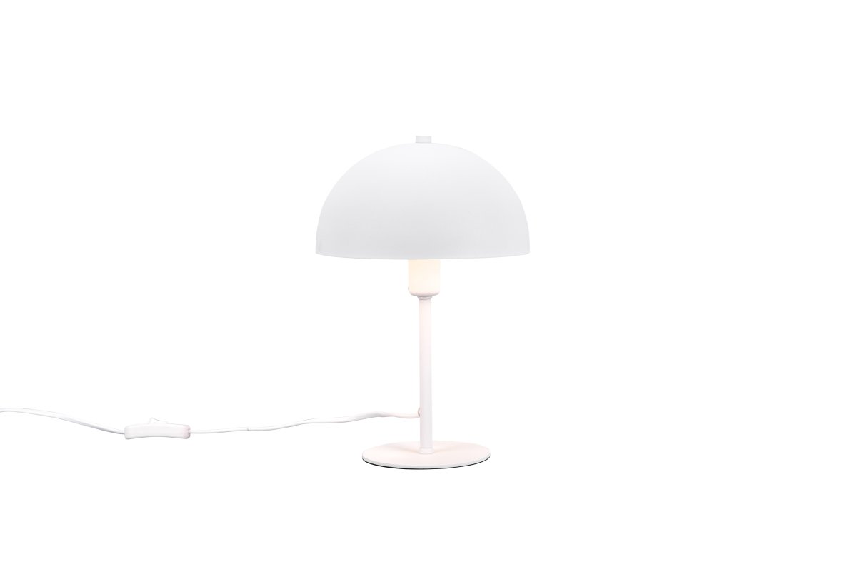 Nola 30cm Blanc lampe de table De Trio Lighting - Le design moderne en forme de champignon s'intègre dans votre intérieur et crée une harmonie dans votre maison.