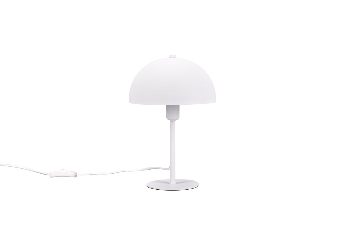 Nola 30cm Blanc lampe de table De Trio Lighting - Le design moderne en forme de champignon s'intègre dans votre intérieur et crée une harmonie dans votre maison.