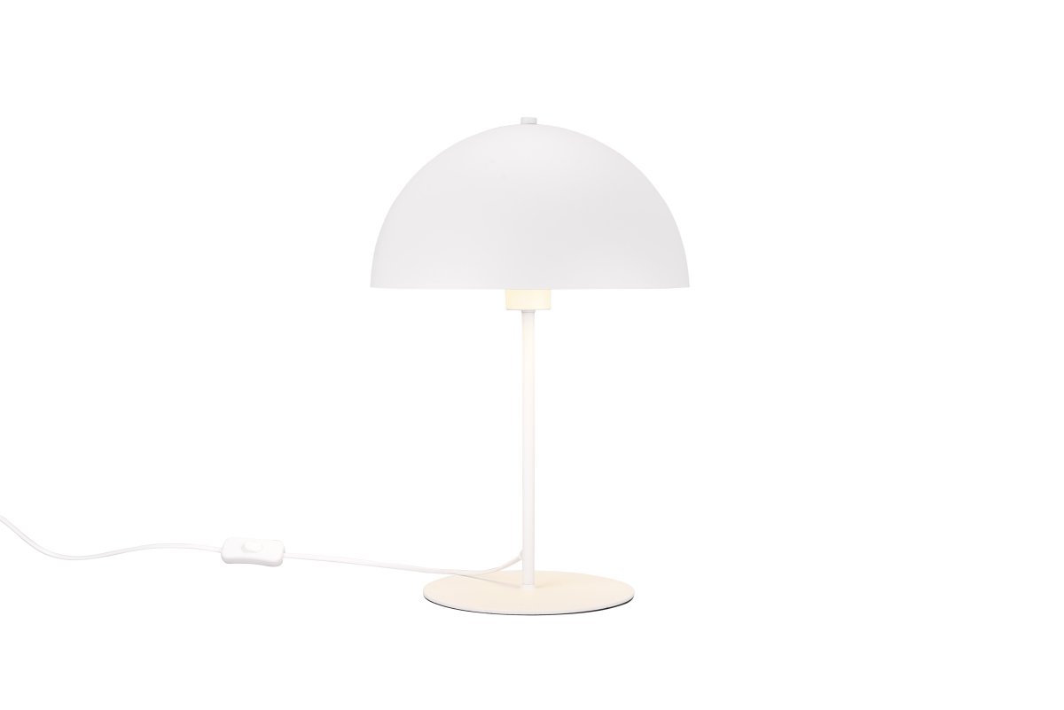 Nola 45cm Blanc lampe de table De Trio Lighting - Le design moderne en forme de champignon s'intègre dans votre intérieur et crée une harmonie dans votre maison.
