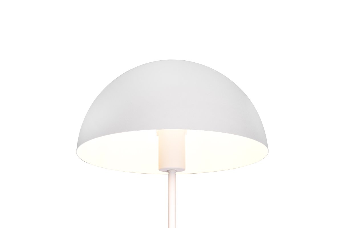 Nola 45cm Blanc lampe de table De Trio Lighting - Le design moderne en forme de champignon s'intègre dans votre intérieur et crée une harmonie dans votre maison.