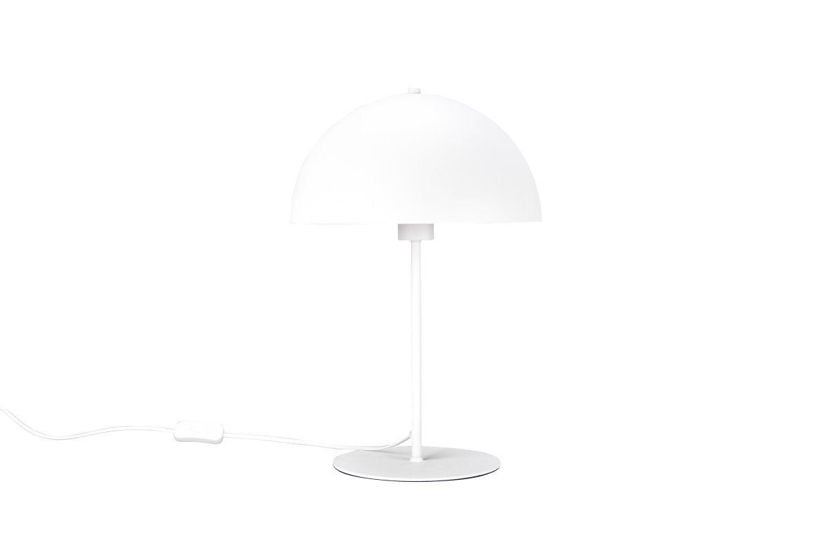 Nola 45cm Blanc lampe de table De Trio Lighting - Le design moderne en forme de champignon s'intègre dans votre intérieur et crée une harmonie dans votre maison.