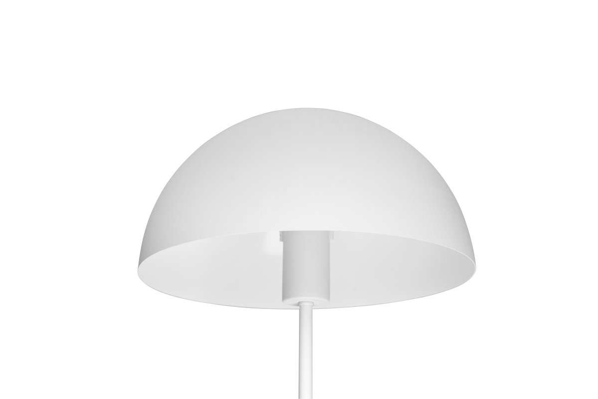 Nola 45cm Blanc lampe de table De Trio Lighting - Le design moderne en forme de champignon s'intègre dans votre intérieur et crée une harmonie dans votre maison.