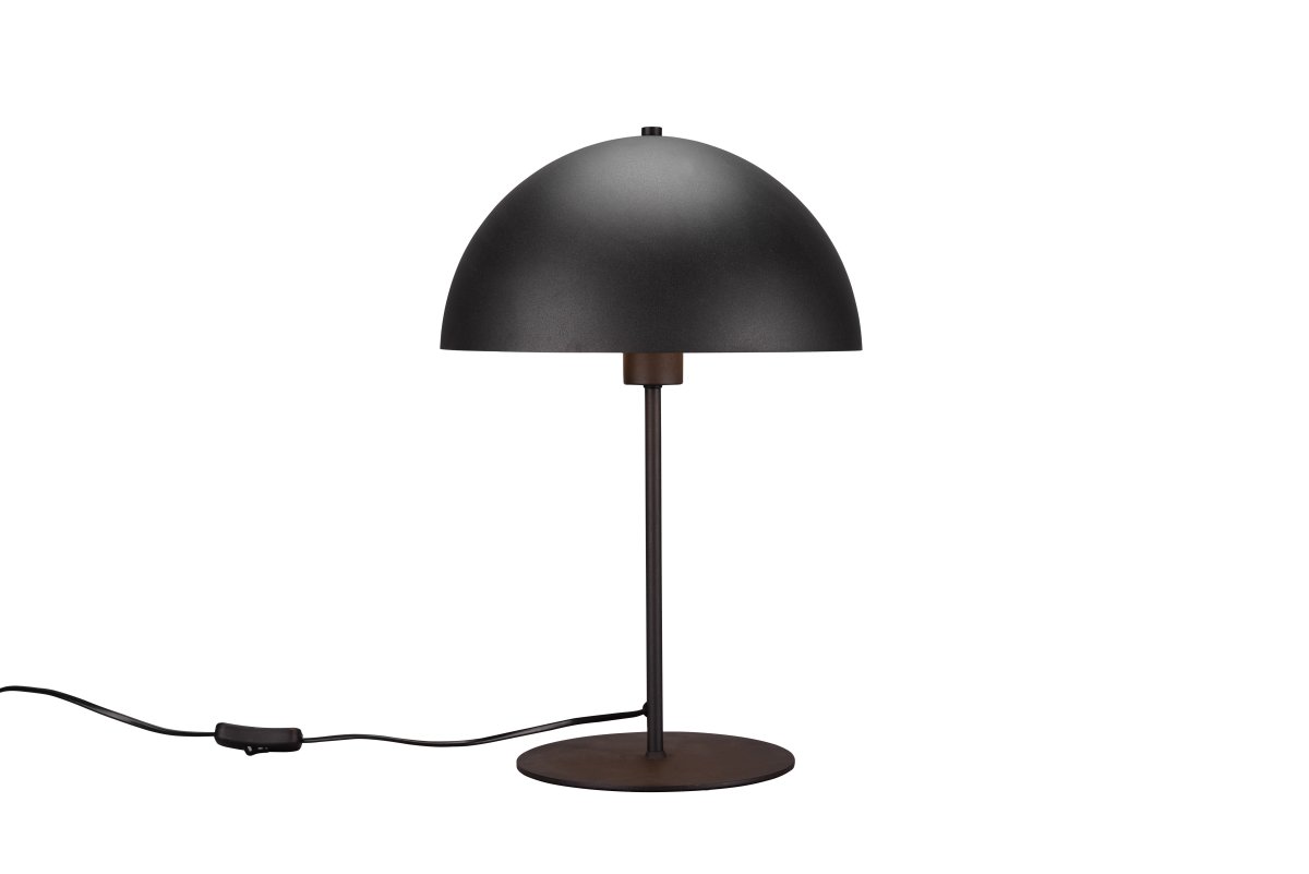 Nola 45cm Noir lampe de table De Trio Lighting - Le design moderne en forme de champignon s'intègre dans votre intérieur et crée une harmonie dans votre maison.