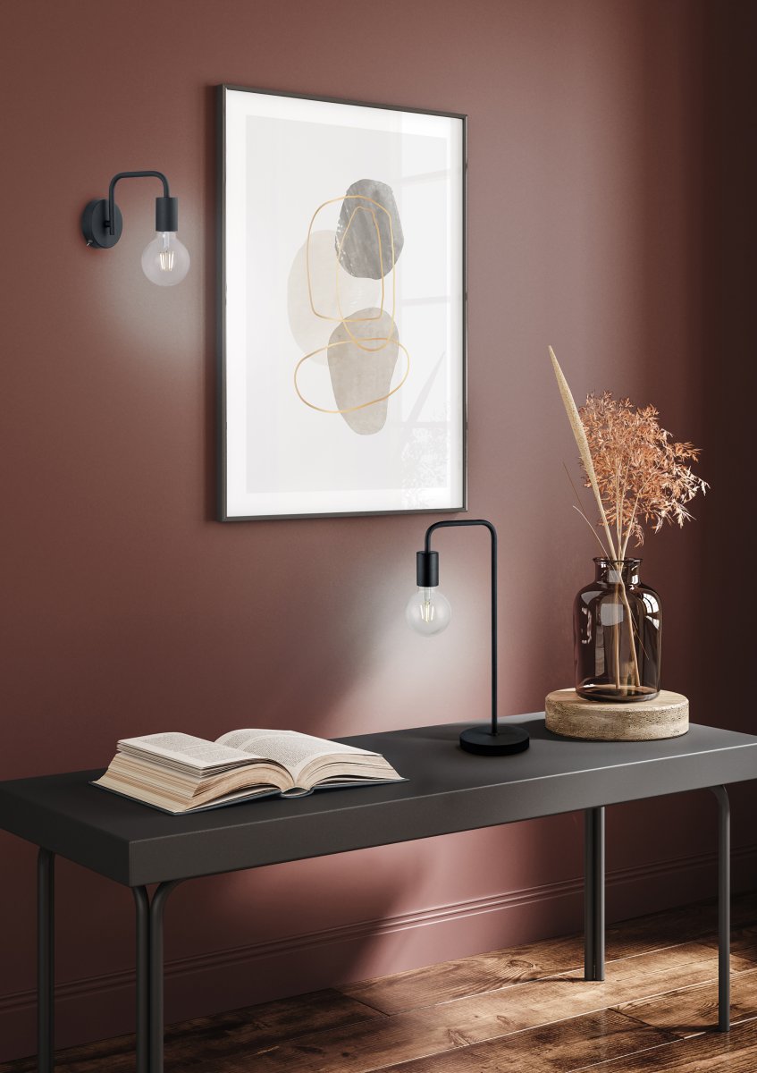 Diallo 50cm Noir lampe de table De Trio Lighting - La lampe de table DIALLO est un symbole de minimalisme élégant.