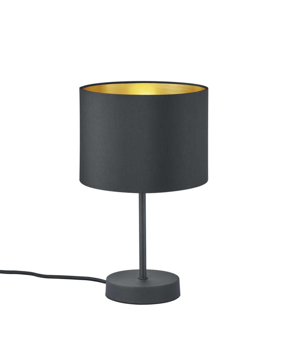 Hostel 33cm Noir lampe de table De Trio Lighting - La lampe de table HOSTEL transmet à la fois confort et élégance grâce à sa palette de couleurs moderne.