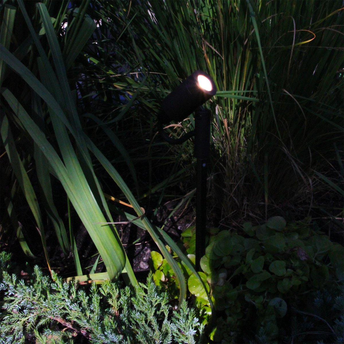 Astro Gris foncé De Lightson - La lumière est magnifiquement diffusée et peut être dirigée vers le haut et vers le bas, ce qui rend la lampe adaptée à de nombreux types d'arbustes et d'arbres, ainsi qu'aux trottoirs et aux chemins.