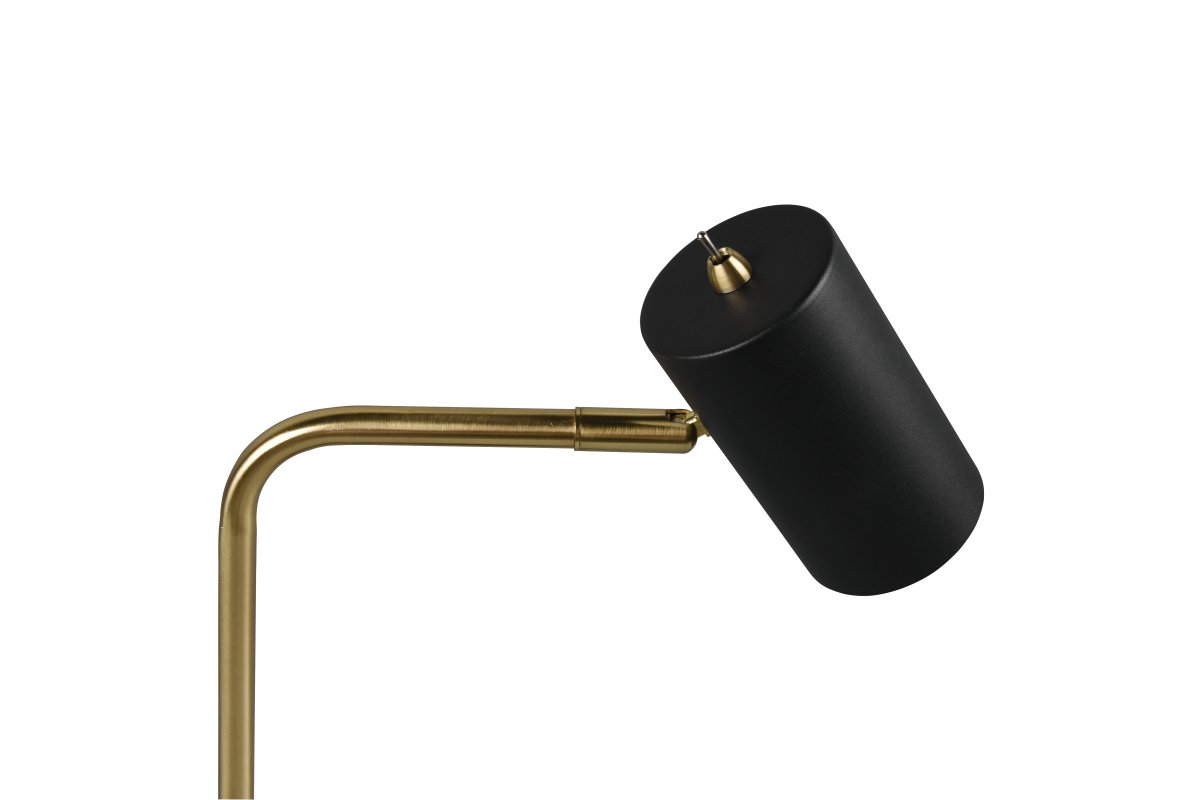 Marley 45cm Laiton mat lampe de bureau De Trio Lighting - La lampe de table minimaliste MARLEY met des accents d'éclairage atmosphériques avec ses lignes claires et son design élégant.