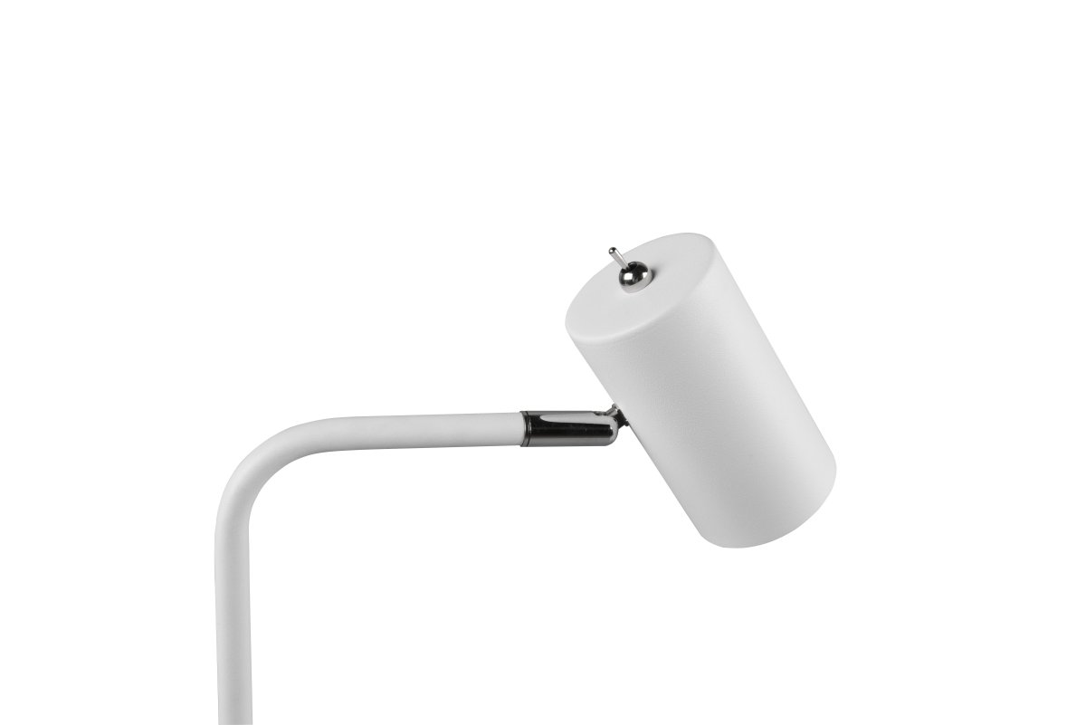 Marley 45cm Blanc lampe de bureau De Trio Lighting - La tête de lampe est réglable et peut être orientée vers le haut et vers le bas, ce qui la rend parfaite comme accroche-regard sur le bureau ou comme éclairage d'accentuation au bureau.