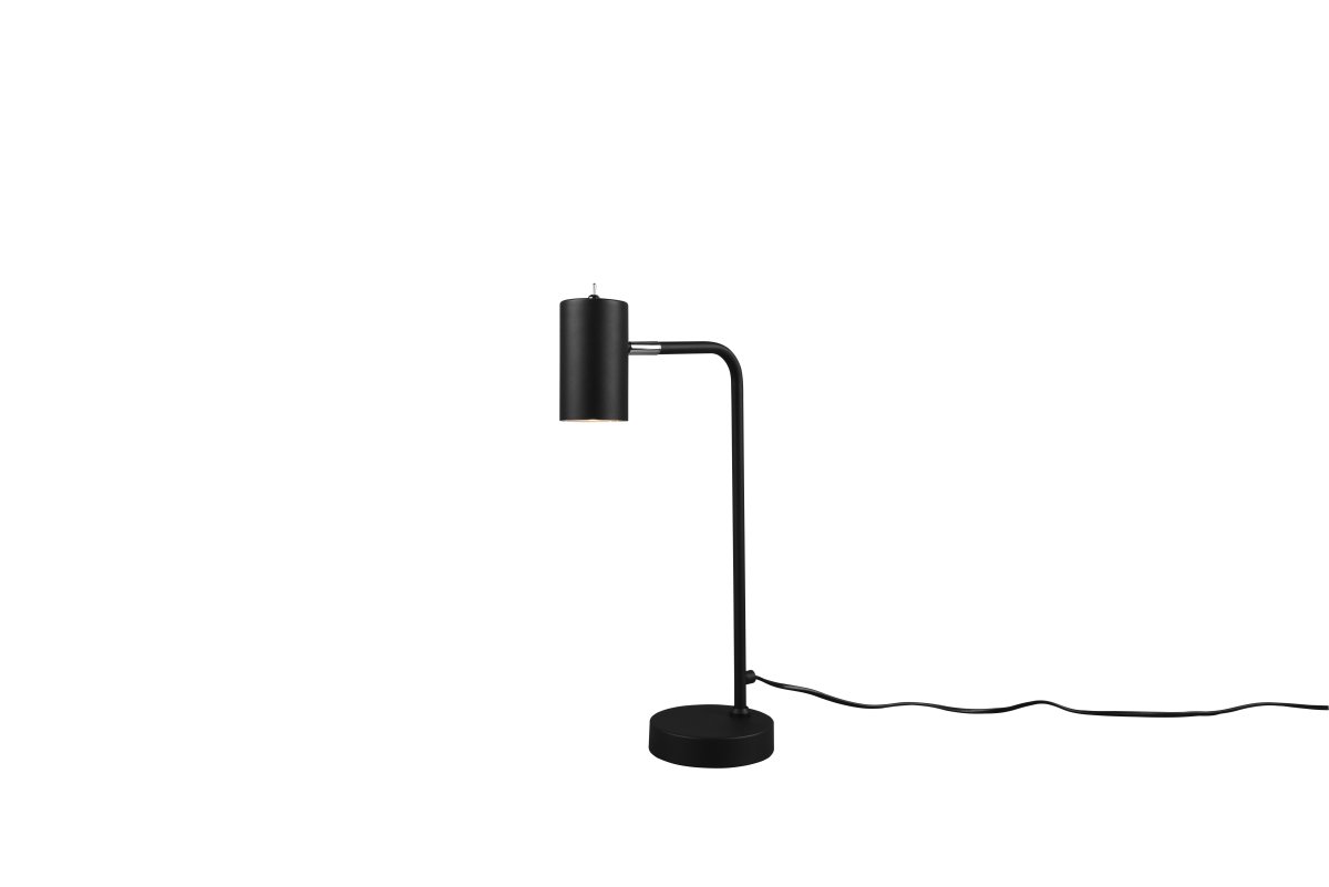 Marley 45cm Noir lampe de bureau De Trio Lighting - La tête de lampe est réglable et peut être orientée vers le haut et vers le bas, ce qui la rend parfaite comme accroche-regard sur le bureau ou comme éclairage d'accentuation au bureau.