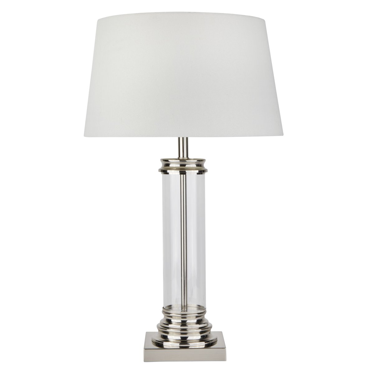 Pedestal 50cm Argent lampe de table De Searchlight - La base robuste de la lampe et ses détails sophistiqués en font un ajout luxueux à votre maison.