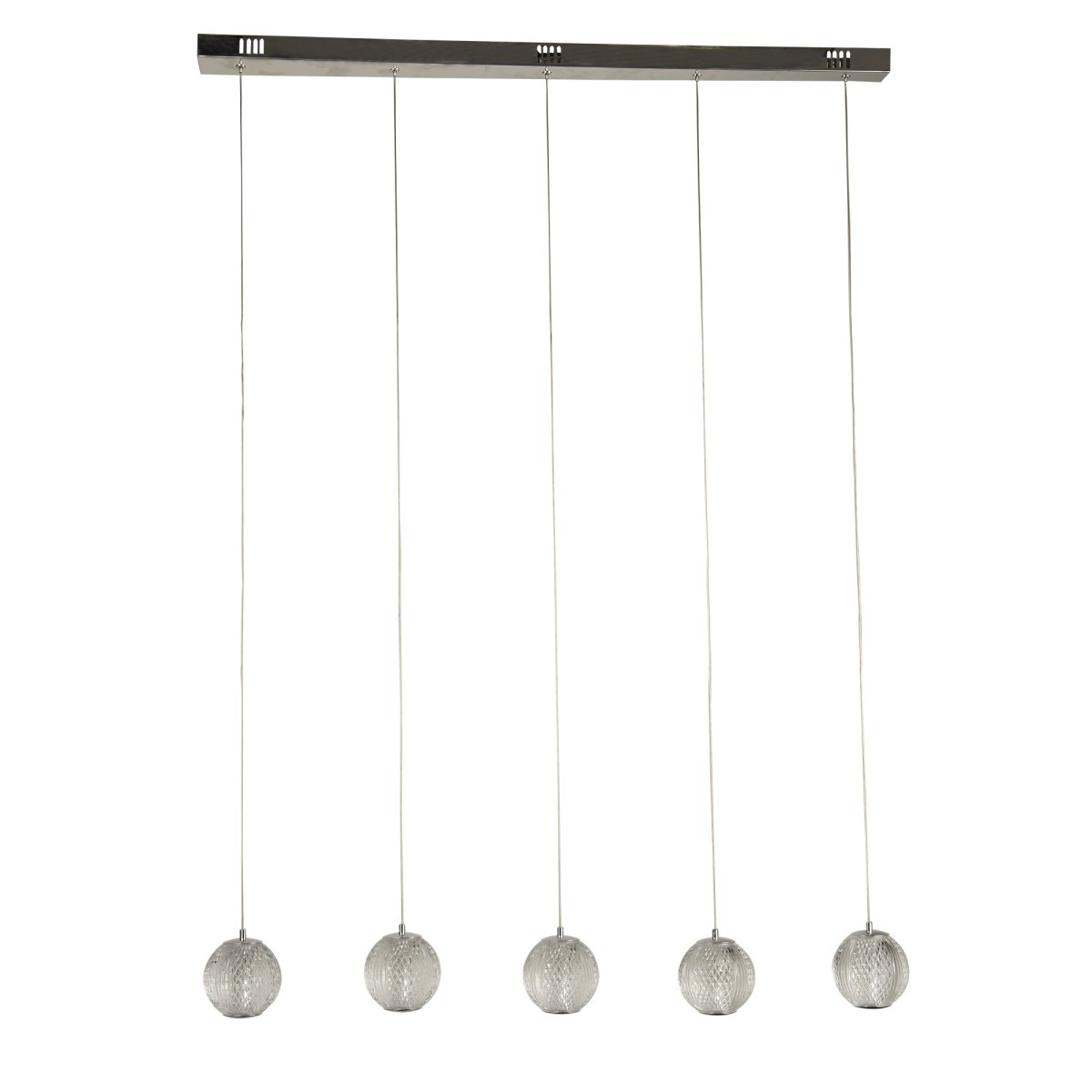 Allure 100cm Chrome suspension De Searchlight - La hauteur est réglable afin de pouvoir l'adapter à la fois à la fonction de la pièce et à la hauteur du plafond.