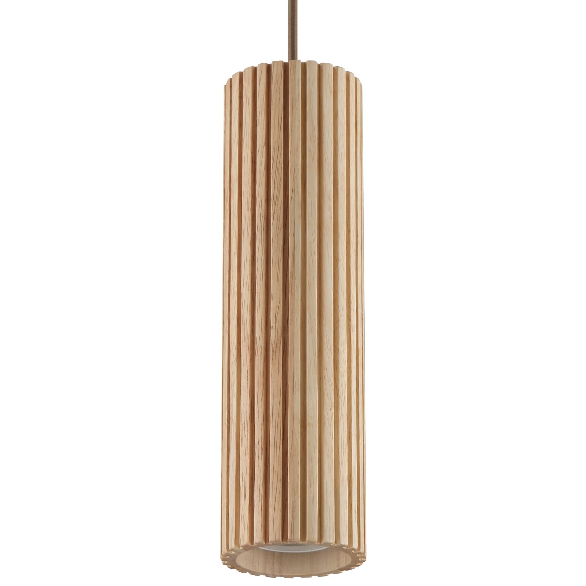 Lakewood Ø10 Bois suspension De Brilliant - La suspension est équipée d'une fixation au plafond en métal brun et d'un câble assorti, pour une harmonie visuelle parfaite.