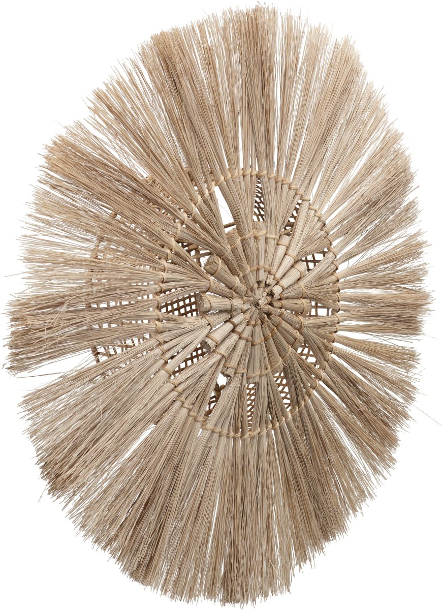 Amara Ø60 Nature applique murale De PR Home - Le matériau naturel peut varier en couleur, chaque parapluie est fait à la main et de légères variations de taille peuvent se produire.