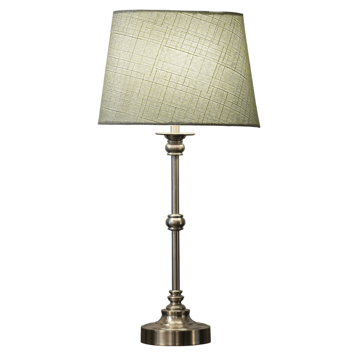 Axel Mini 50cm Argent/vert lampe de table De Lampan - La lampe est fournie avec un c&acirc;ble de 2 m&egrave;tres, un interrupteur et une prise.