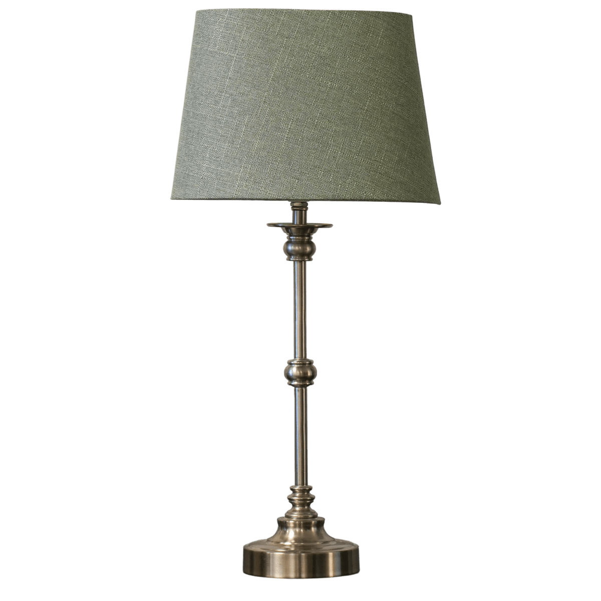 Axel Mini 50cm Argent/vert lampe de table De Lampan - La lampe est fournie avec un c&acirc;ble de 2 m&egrave;tres, un interrupteur et une prise.