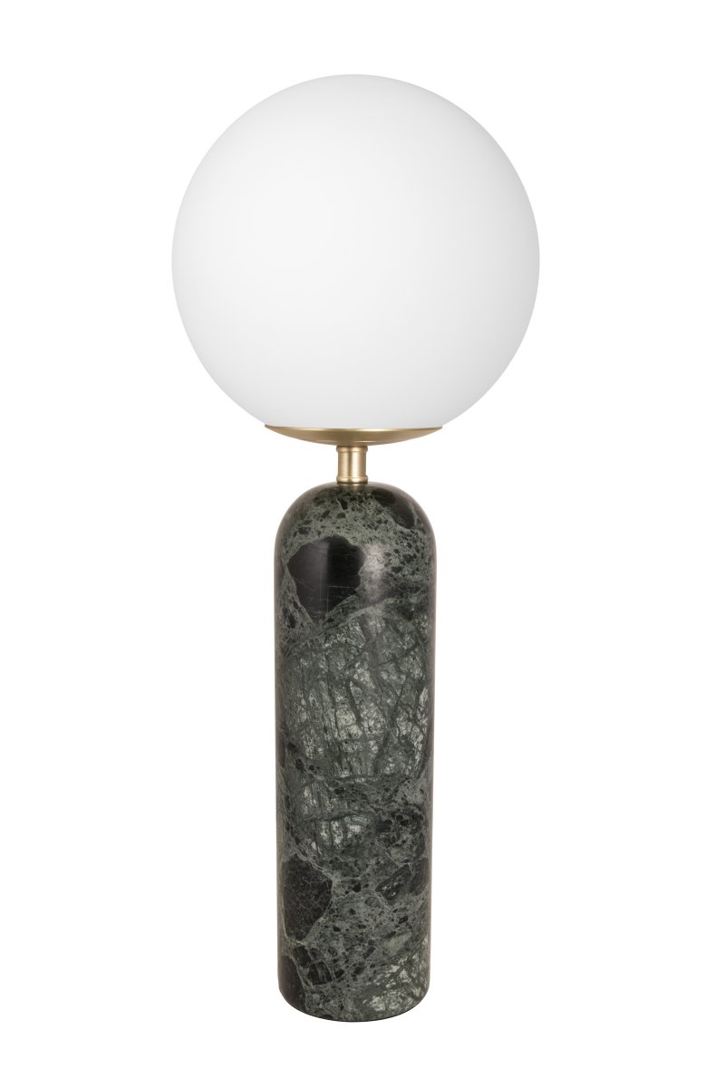 Torrano 53cm Marbre vert foncé lampe de table De Globen Lighting - La pierre est un matériau naturel, et la couleur et les nuances de son marbrure varient, créant un motif unique pour chaque pièce.