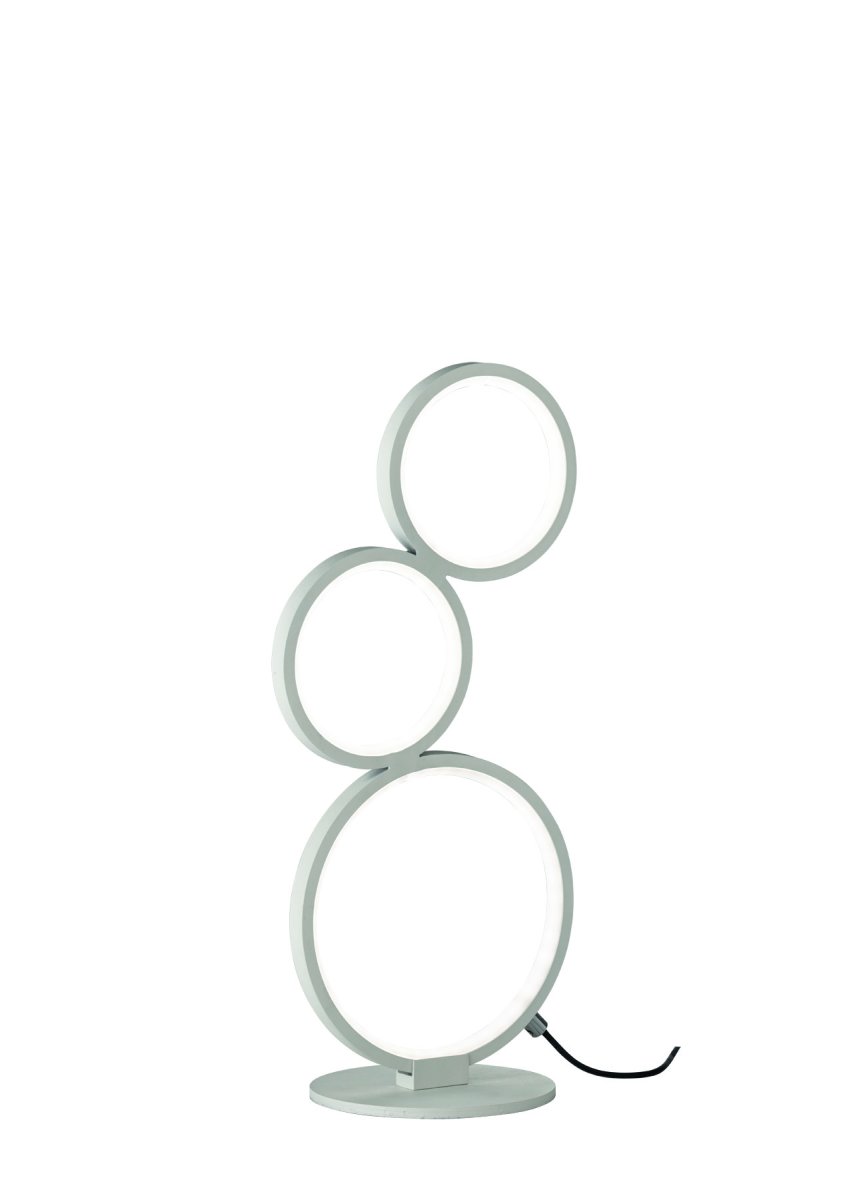 Rondo 45cm Blanc lampe de table De Trio Lighting - La lampe de 45 cm de haut dispose d'un variateur int&eacute;gr&eacute;, qui est command&eacute; via l'interrupteur &agrave; cordon et vous permet de r&eacute;gler de mani&egrave;re flexible la luminosit&eacute; de la lampe.