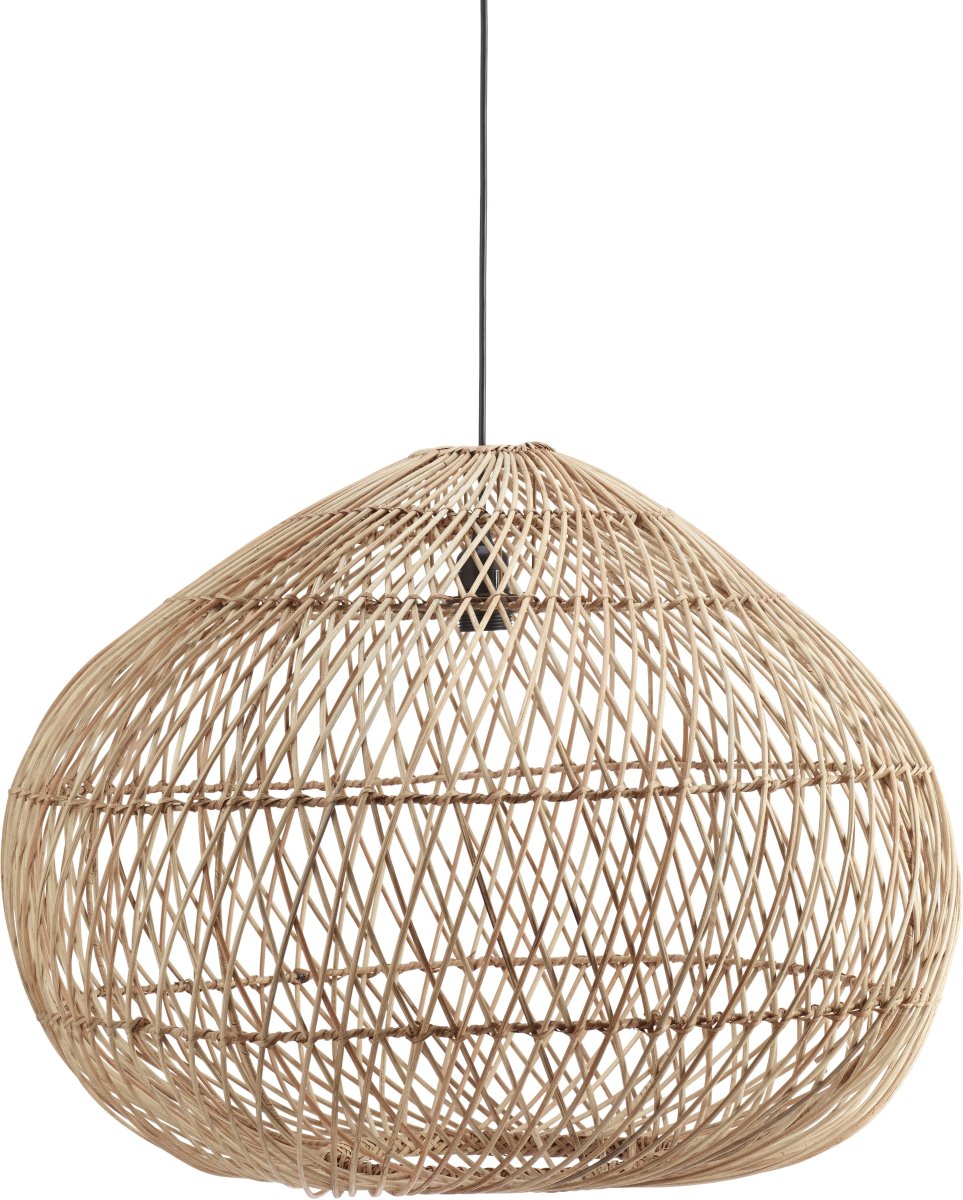 Karen Ø50 Nature suspension De PR Home - Suspension de plafond noire avec rosace de plafond pour usage int&eacute;rieur incluse, le c&acirc;ble mesure 1,2 m&egrave;tre de long et poss&egrave;de une douille E27.