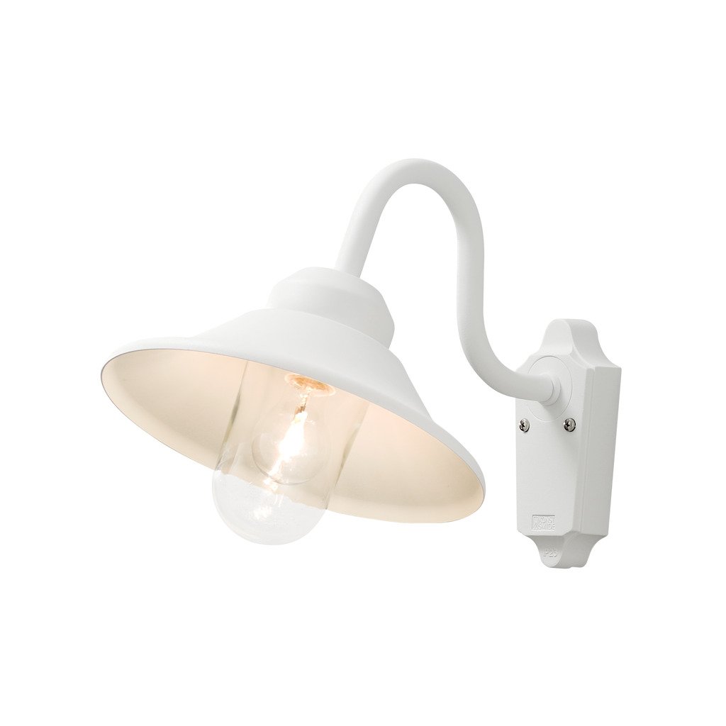 Vega Blanc lampe d’extérieur De Konstsmide - La lampe est fabriquée à partir de matériaux durables qui peuvent résister à toutes les conditions météorologiques et est à la fois pratique et décorative.