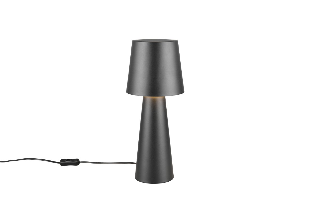 Nubian 40cm Noir lampe de table De Trio Lighting - Ajoutez une touche d'&eacute;l&eacute;gance &agrave; votre int&eacute;rieur avec la lampe de table Nubian &ndash; un m&eacute;lange parfait de robustesse et de style.