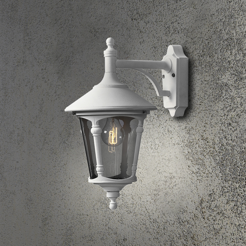 Virgo Blanc lampe d’extérieur De Konstsmide - Il est fait de matériaux durables qui peuvent résister à toutes les conditions météorologiques et est à la fois pratique et décoratif.
