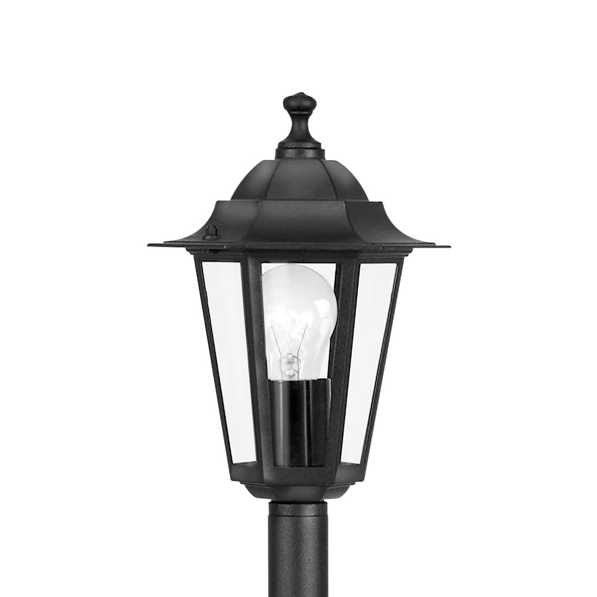 Laterna 100cm Noir bornes De Eglo - Gr&acirc;ce &agrave; sa construction robuste et son indice de protection IP44, il r&eacute;siste aux intemp&eacute;ries et sa forme &eacute;l&eacute;gante s'int&egrave;gre harmonieusement &agrave; la plupart des espaces ext&eacute;rieurs.