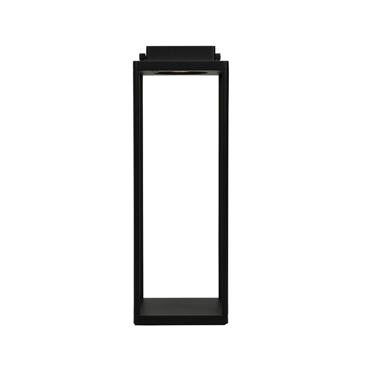 Lucca 44cm Noir portable De Dyberg Larsen - La lanterne Lucca en métal robuste avec poignée de transport et LED intégrée en haut est parfaite comme décoration pour la terrasse, le balcon ou devant la porte d'entrée.