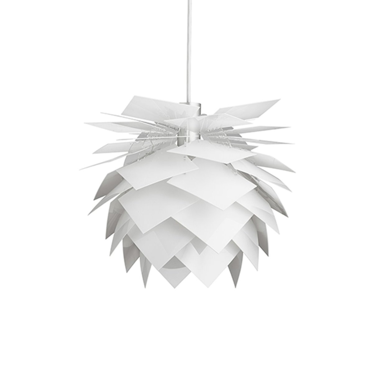 Pineapple Ø35 Blanc suspension De Dyberg Larsen - L'ananas est un excellent choix pour ceux qui recherchent une lampe qui soit à la fois un détail décoratif et une source de lumière.