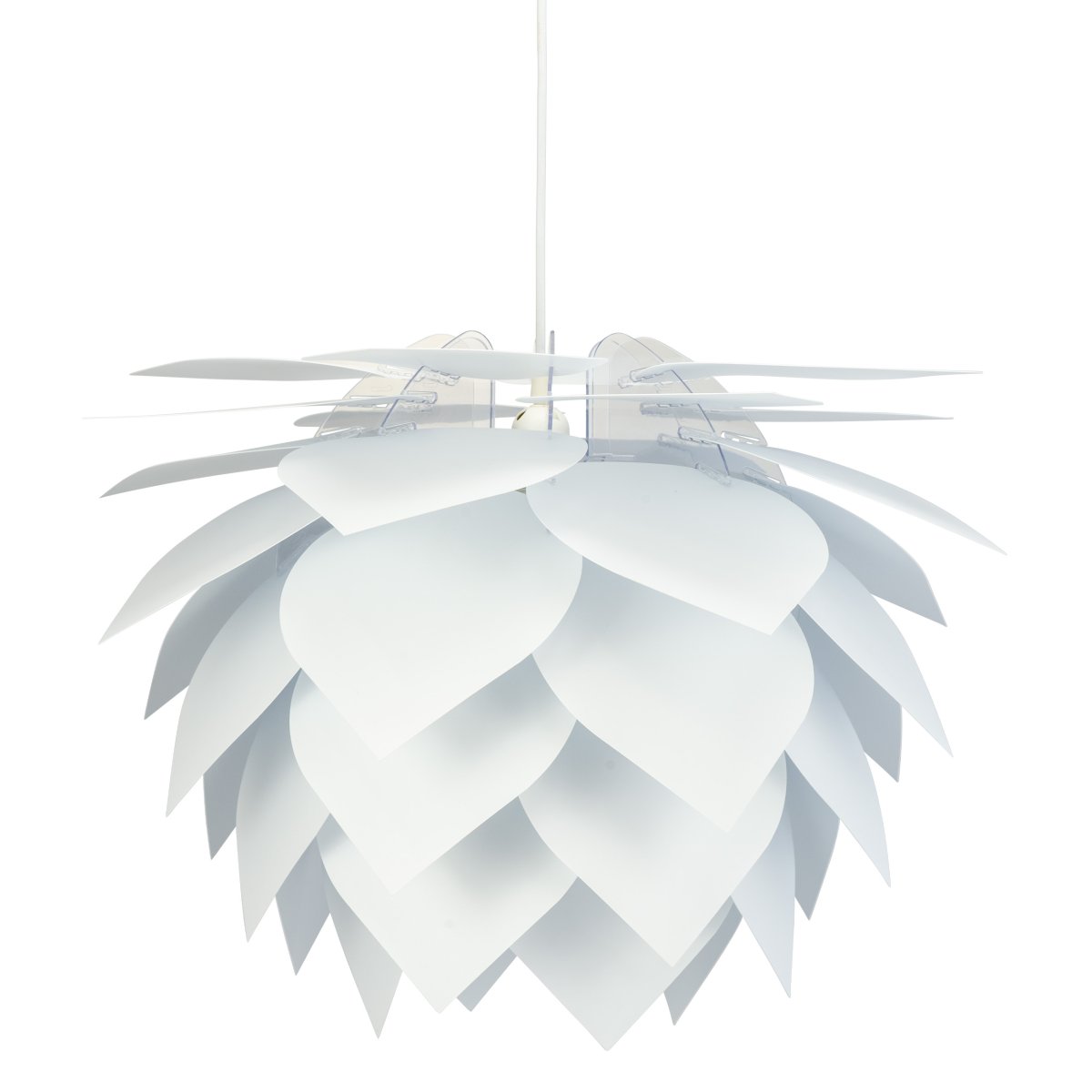 Illumin Ø45 Blanc suspension De Dyberg Larsen - Cette lampe DIY est facile à assembler en quelques minutes et offre une flexibilité avec des abat-jour interchangeables, vous permettant de mettre à jour le style de la lampe au fil du temps.