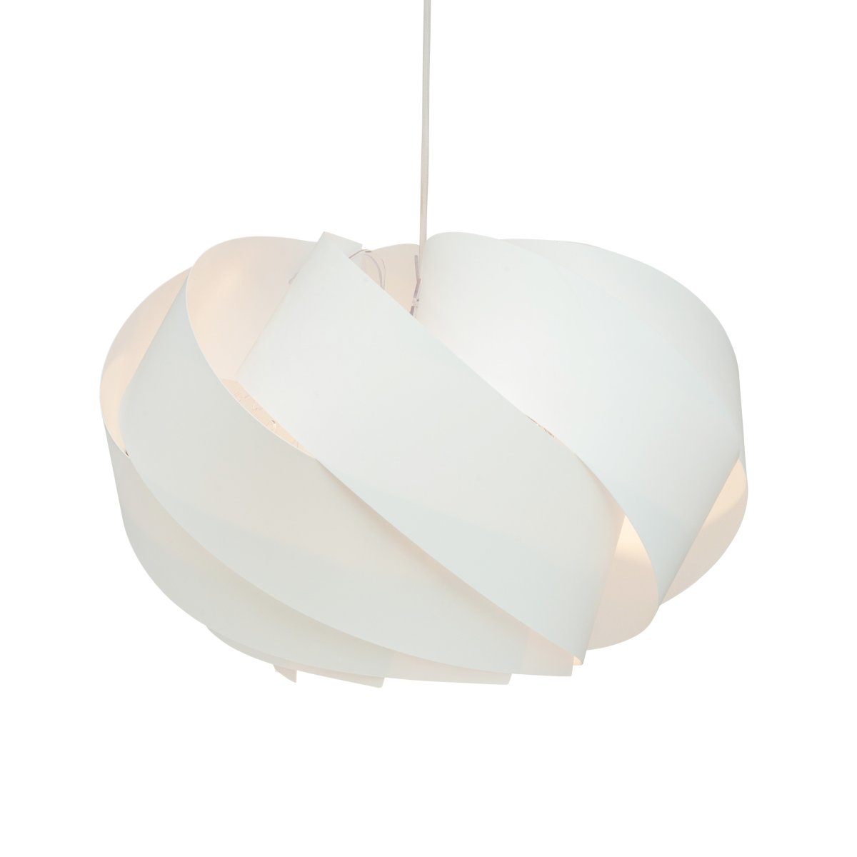 Boleo Ø50 Blanc suspension De Dyberg Larsen - La lampe Boleo est une élégante suspension caractérisée par sa forme douce et ronde, qui diffuse une lumière harmonieuse et agréable.