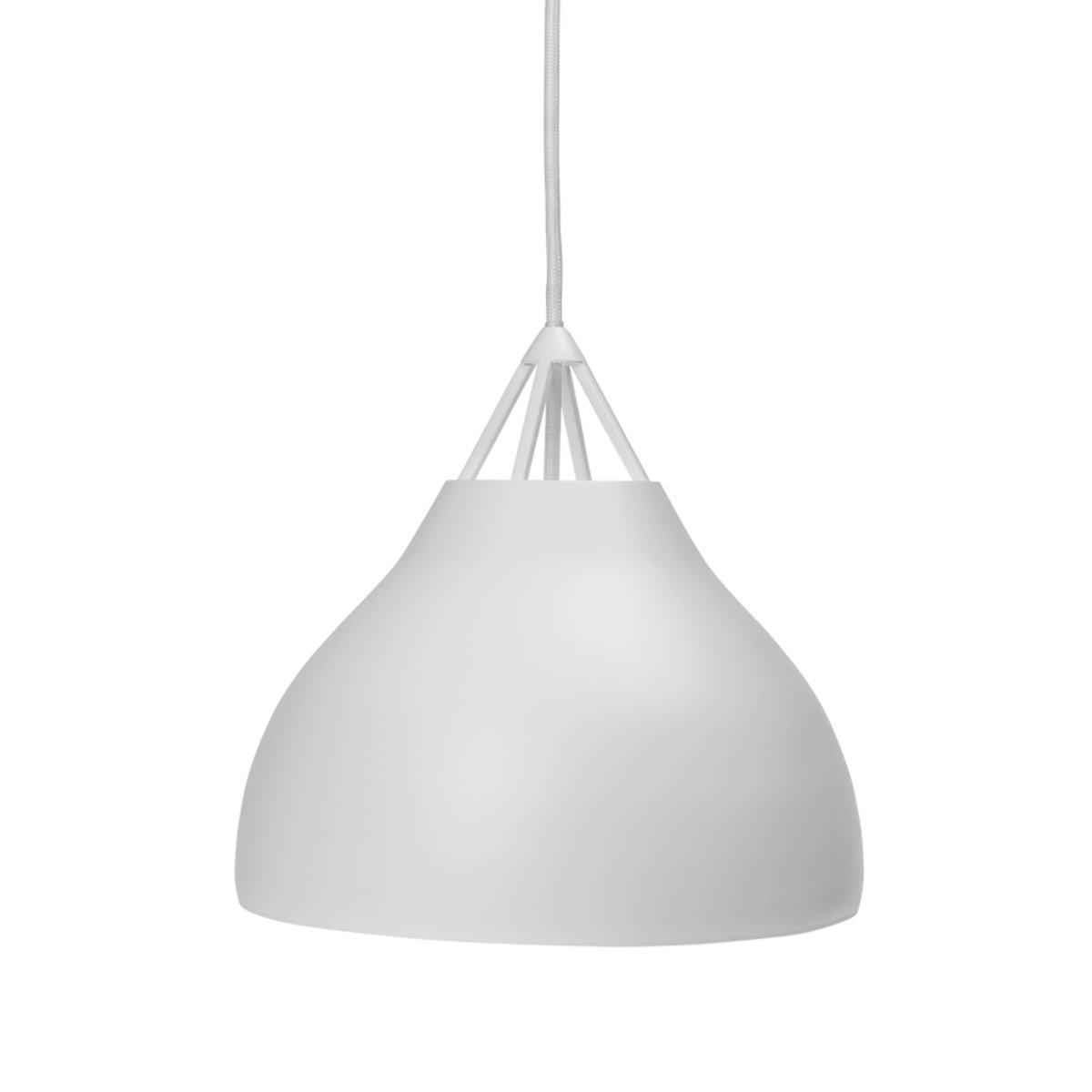 Pyra Ø23 Blanc suspension De Dyberg Larsen - Conçue par Frank Kerdil pour Dyberg Larsen, Pyra est une lampe qui améliore à la fois la qualité de la lumière et le style de votre maison.