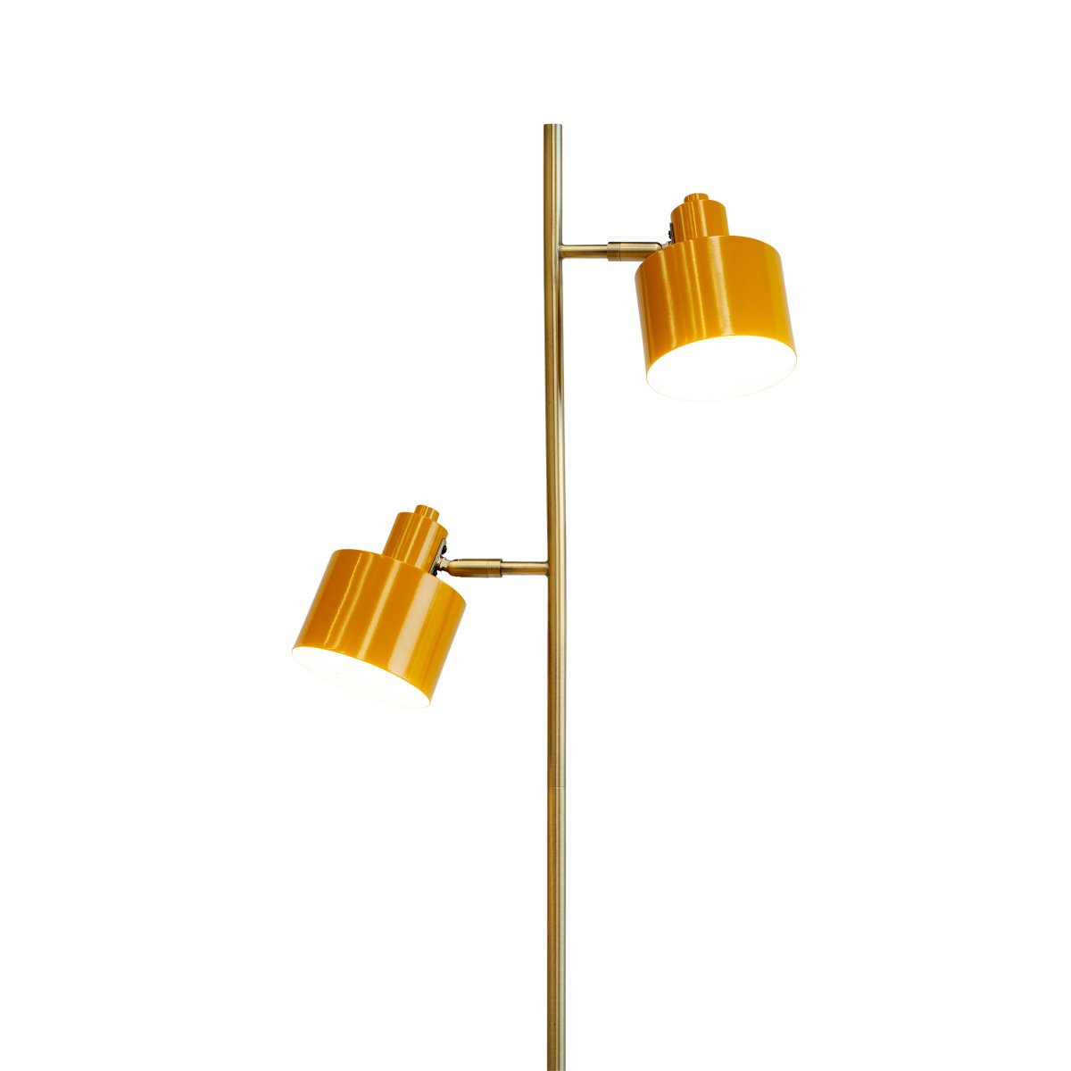 Ocean Multicolore lampadaire De Dyberg Larsen - Le pied de lampe est en laiton et poli &agrave; la main, ce qui cr&eacute;e une variation de couleur unique.