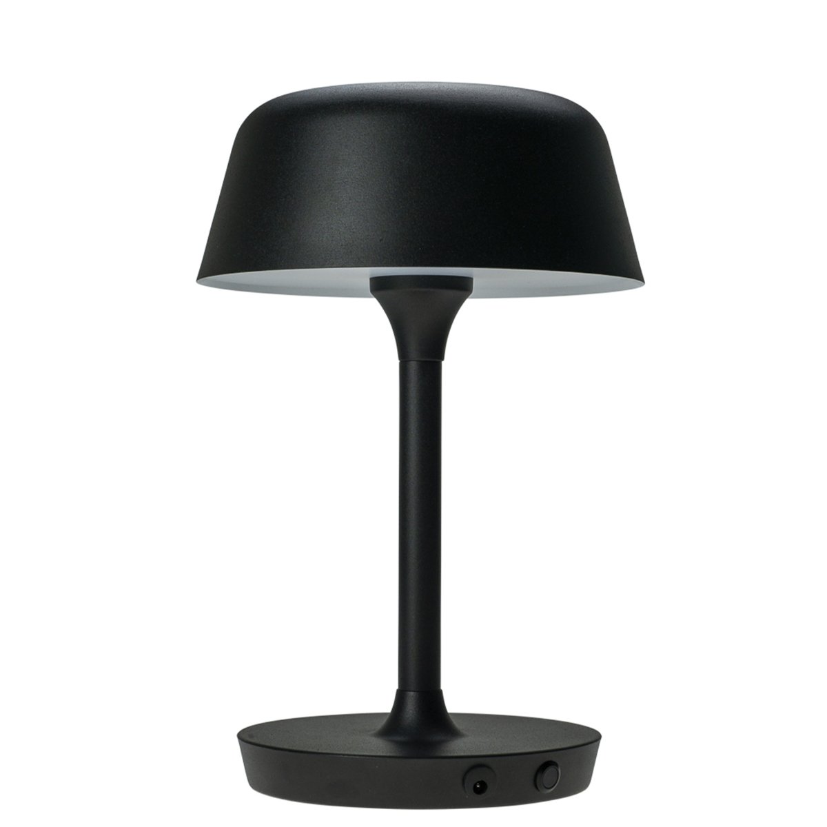 Valencia 30cm Noir portable De Dyberg Larsen - La lampe est légère et sans fil et possède des bords doux et esthétiques.