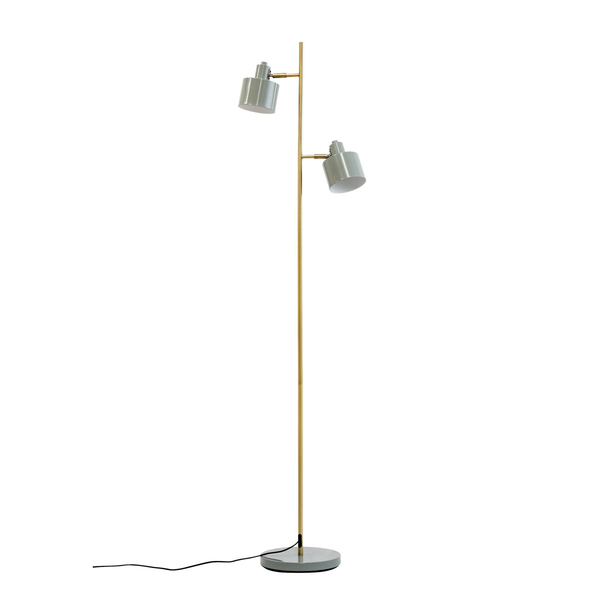 Ocean Olive lampadaire De Dyberg Larsen - Le corps de la lampe est en laiton poli à la main, ce qui peut entraîner des variations de couleur uniques entre les lampes de cette belle série.