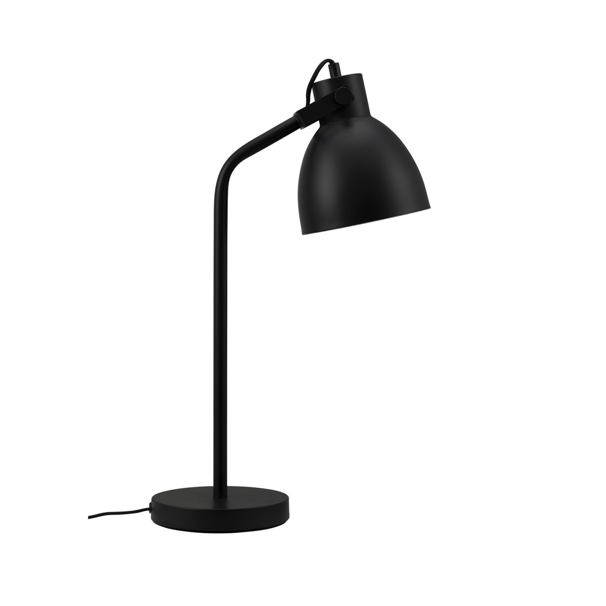Coast 52cm Noir lampe de bureau De Dyberg Larsen - Livré avec un câble textile noir de 1,6 m de long avec interrupteur d'alimentation.