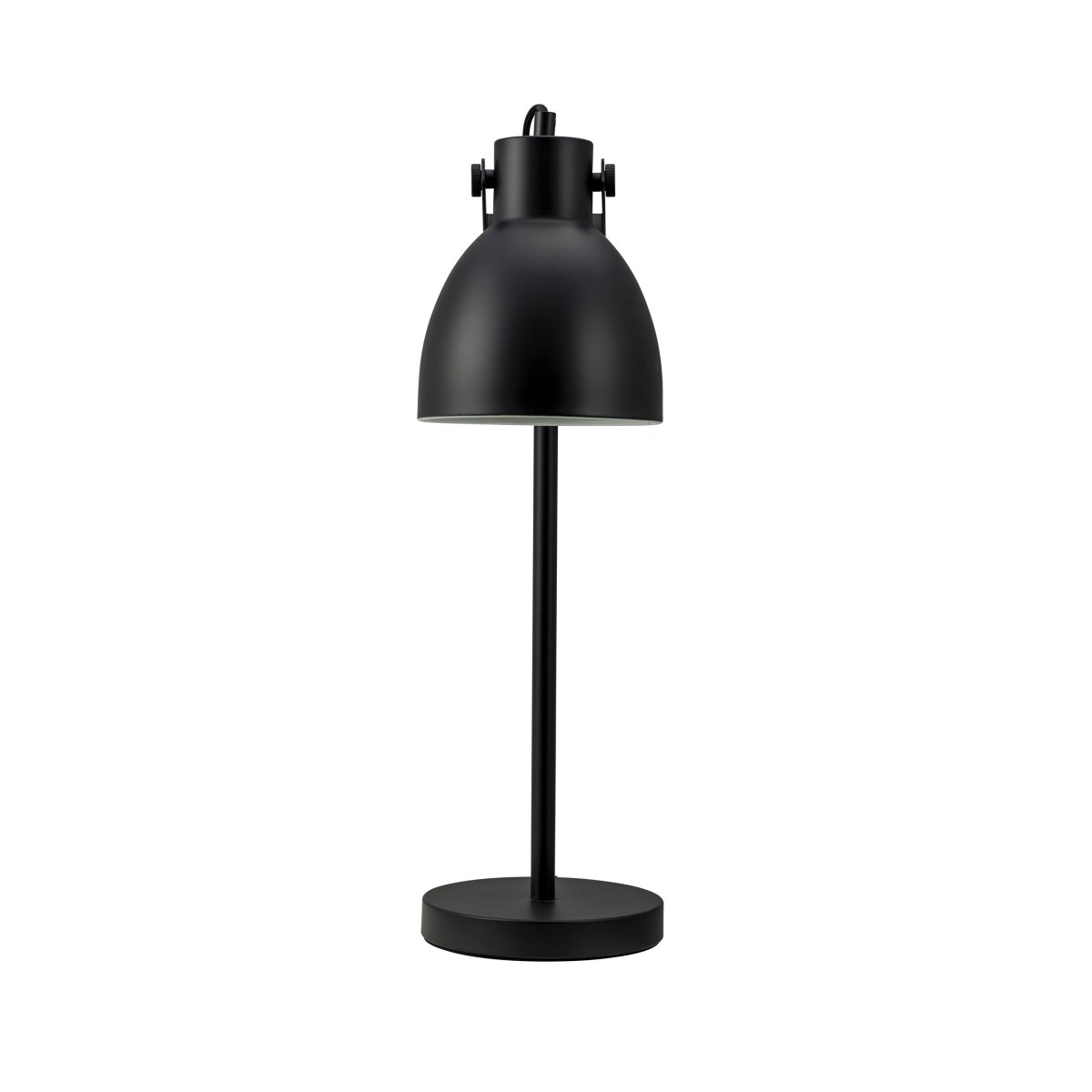 Coast 52cm Noir lampe de bureau De Dyberg Larsen - Livré avec un câble textile noir de 1,6 m de long avec interrupteur d'alimentation.