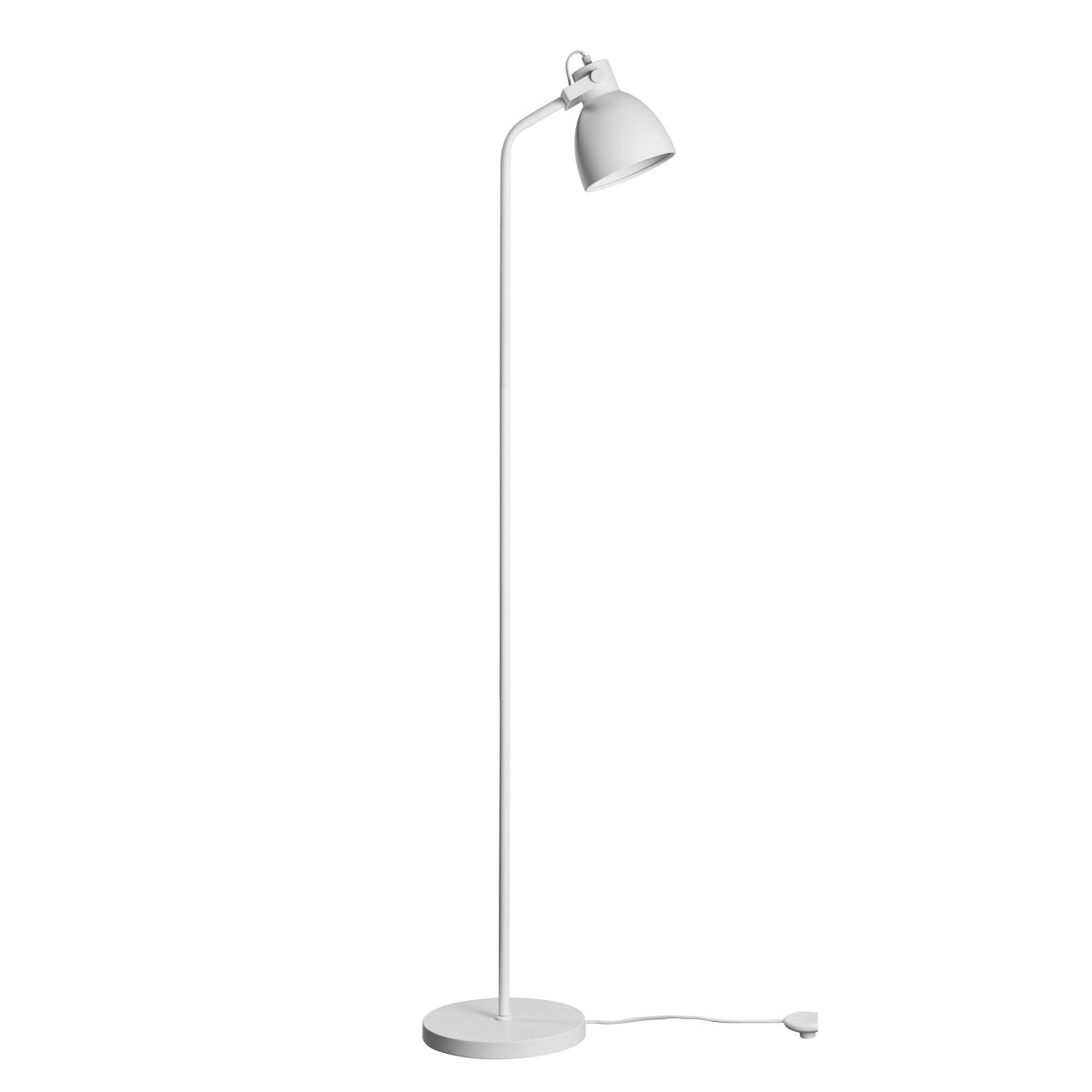 Coast Blanc lampadaire De Dyberg Larsen - Livré avec un câble textile blanc de 1,8 m de long avec interrupteur d'alimentation.